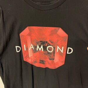 Diamond Supply Co Black T-Shirt with Red Graphic Jewel